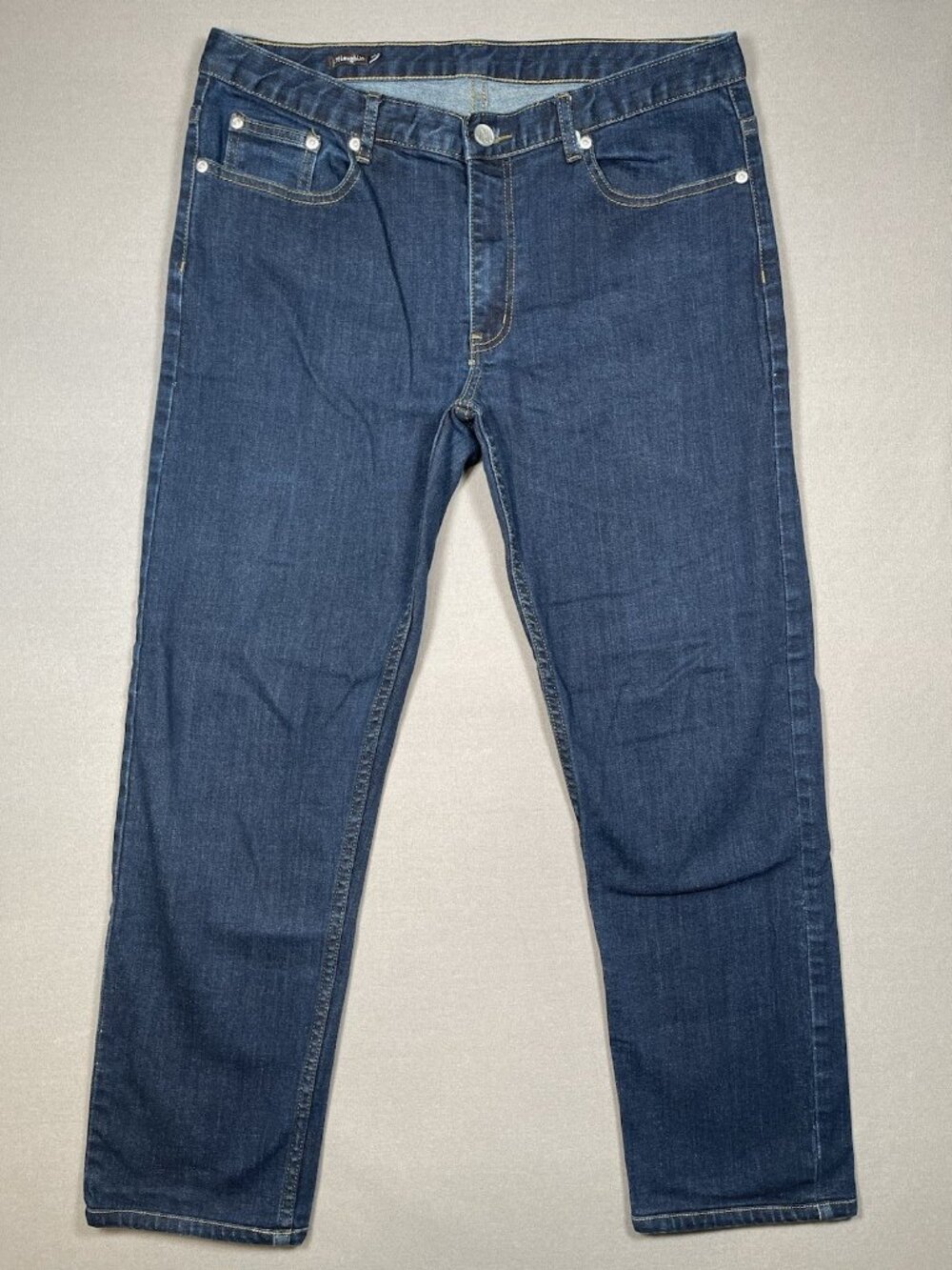 J McLaughlin Dark Wash 5 Pocket Straight Leg Stretch Jeans - Men Size 34 X 28